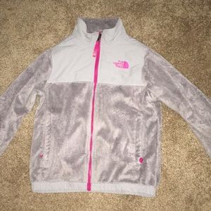 grey and pink north face!!!